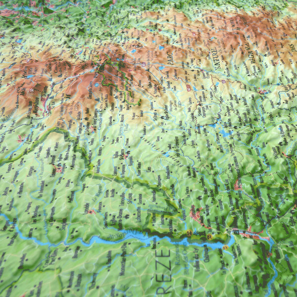 3Dmap Mappa Regionale Le Parc Naturel Régional des Volcans d'Auvergne