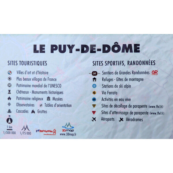 3Dmap Mappa Regionale Le Puy de Dôme