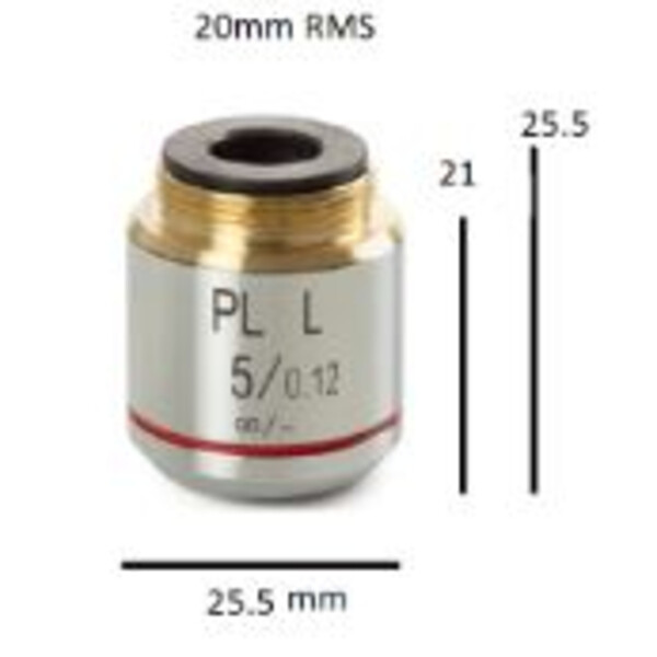 Euromex Obiettivo Objektiv BS.8105, Plan PL 5x/0.12, w.d. 26.1 mm, infinity (bScope)