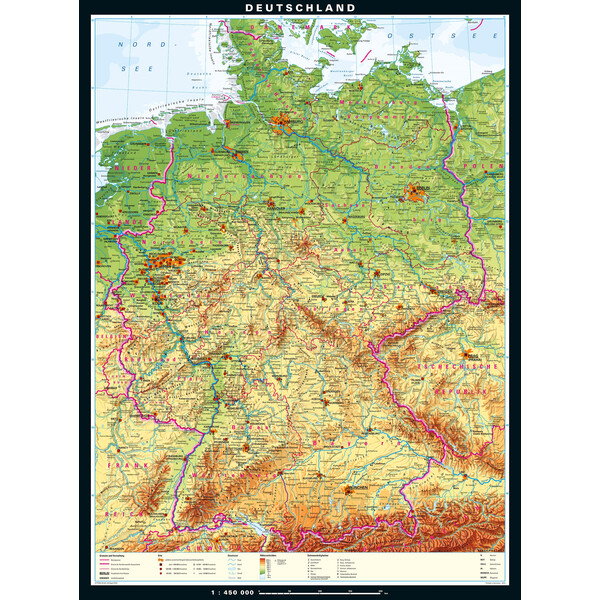 PONS Mappa Germania fisica (162 x 219 cm)