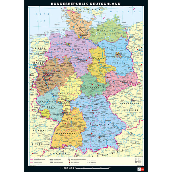 PONS Mappa Germania fisica e politica (113 x 157 cm)