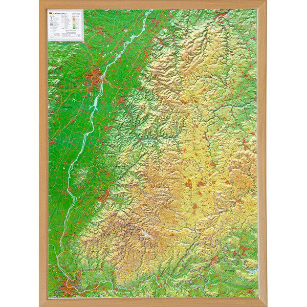 Georelief Mappa Regionale Foresta Nera