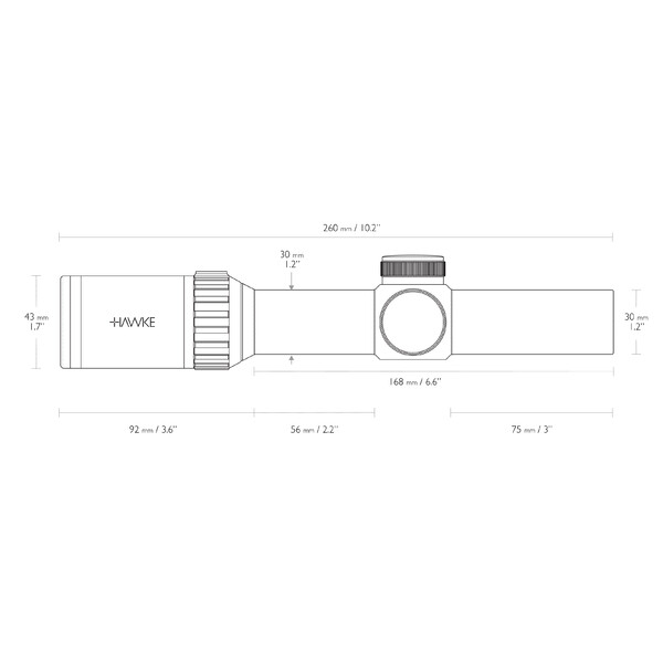 HAWKE Zielfernrohr VANTAGE 30 WA FD IR 1-4x24