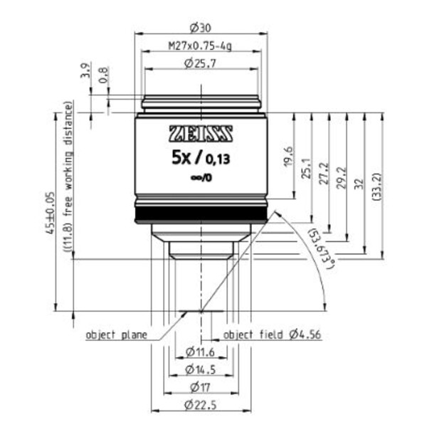 ZEISS Obiettivo Obiettivi EC Epiplan 5x/0,13 M27