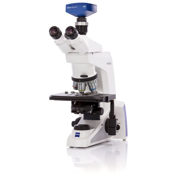 ZEISS Microscopio , Axiolab 5, trino, infinity, plan, 10x, 40x, 50x, 100x, 10x/22, Dl, LED, 10W, inkl Kameraadapter, Mikrobiologie