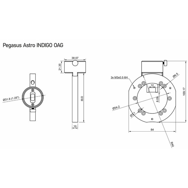 PegasusAstro Guida fuori asse Indigo Off-Axis Guider