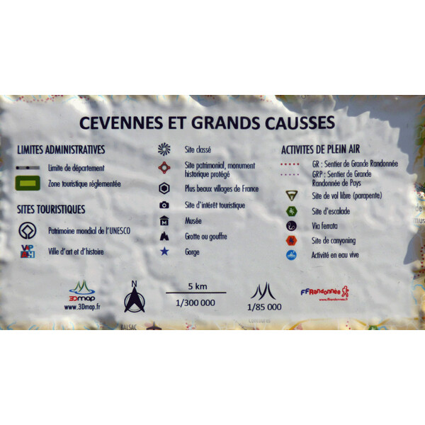 3Dmap Mappa Regionale Cévennes et Grands Causses
