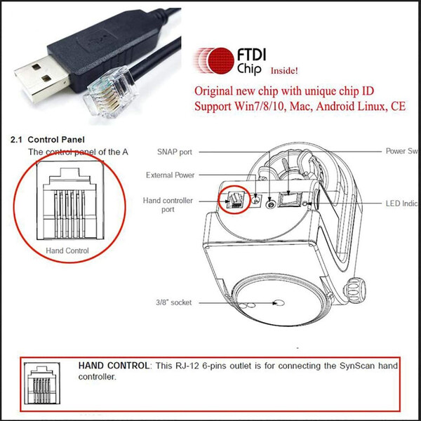 Ikarus Technologies Mount USB Cable (AZ-GTi)