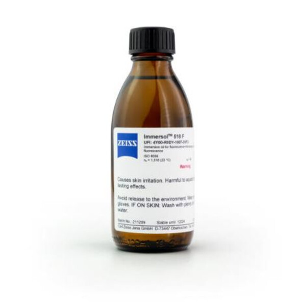 ZEISS Olio per immersione Immersol 518 F privo di fluorescenza, flacone da 100 ml