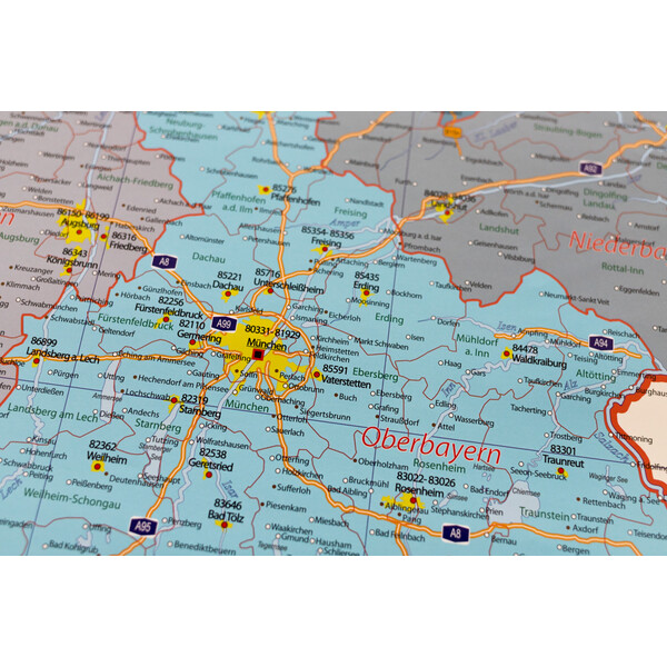 GeoMetro Mappa Verwaltungskarte Deutschland politisch (84 x 114 cm)