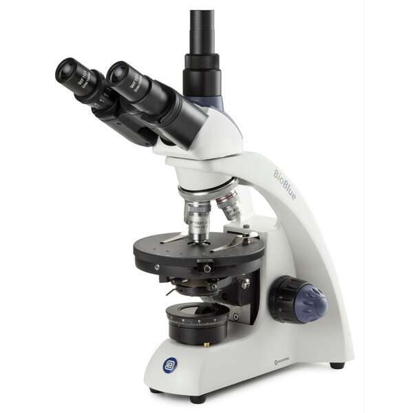 Euromex Microscopio BioBlue, BB.4253-P-HLED, trino, polarizzazione, DIN, 40x-1000x, 10x/18, LED, 1W
