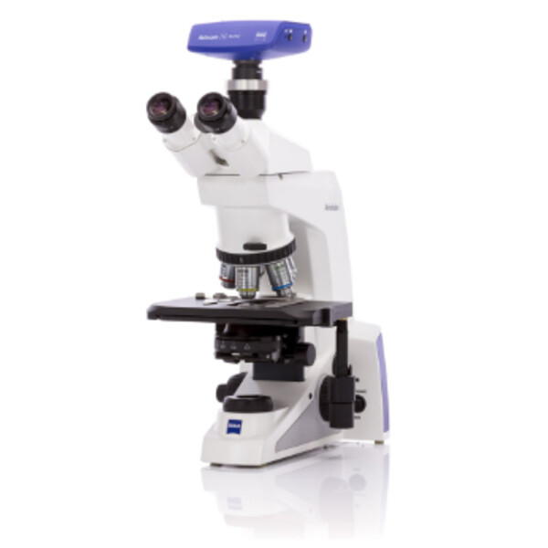 ZEISS Microscopio , Axiolab 5 per LED Illuminazione incidente Fluorescenza, trino, 10x/22, infinity, plan, 5x, 10x, 40x, 100x, DL, 10W, incl. fotocamera