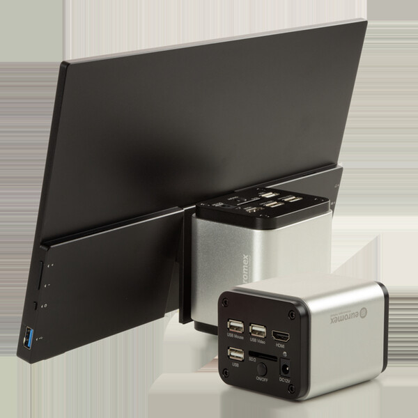 Euromex Fotocamera VC.3039-HDS, a colori, 1/2,8", 1,45 µm, 60/30 fps, 8 MP, HDMI/USB, schermo HD da 13 pollici