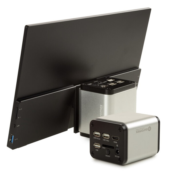 Euromex Fotocamera VC.3039-HDS, color, 1/2.8", 1.45 µm, 60/30 fps, 8 MP, HDMI/USB, 13-Zoll-HD-Bildschirm