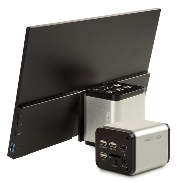 Euromex Fotocamera VC.3039-HDS, a colori, 1/2,8", 1,45 µm, 60/30 fps, 8 MP, HDMI/USB, schermo HD da 13 pollici