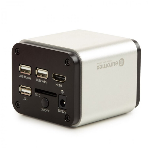 Euromex Fotocamera VC.3039-HDS, a colori, 1/2,8", 1,45 µm, 60/30 fps, 8 MP, HDMI/USB, schermo HD da 13 pollici
