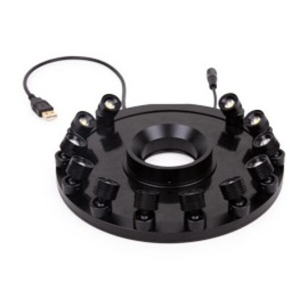 Euromex Lampade ad anello MZ.4735, 12x 1W LED, angolo regolabile