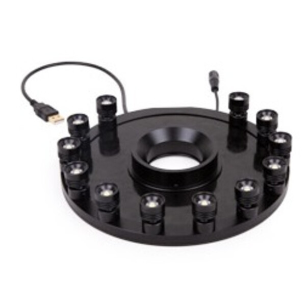 Euromex Lampade ad anello MZ.4735, 12x 1W LED, angolo regolabile