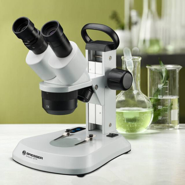 Bresser Microscopio stereo Analyth STR 10x-40x bino; Greenough; 50 mm; 10x/20; 10-40x; LED, fotocamera, 2 MP