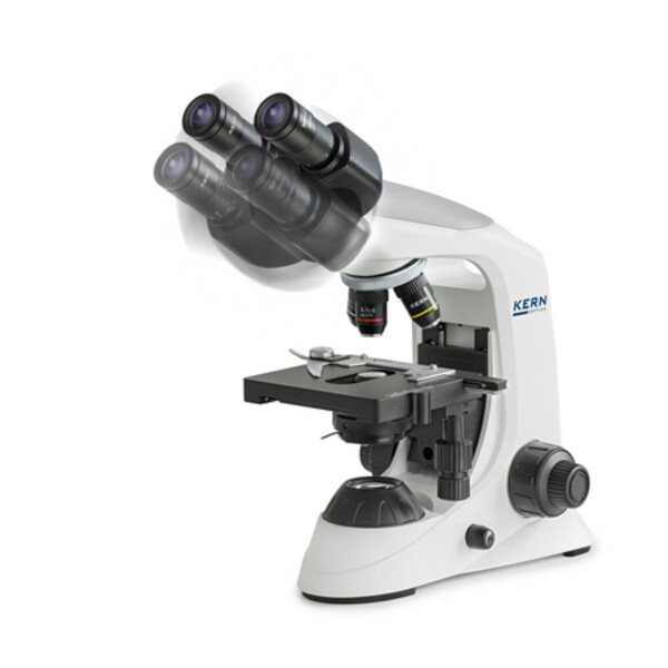 Kern Microscopio Mikroskop Bino Achromat 4/10/40/100, HWF10x18, 3W LED, OBE 132