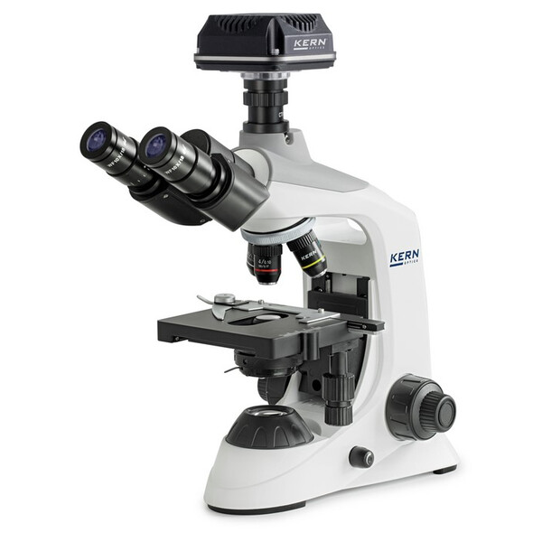 Kern Microscopio Set microscopi digitali, OBE 124C825, HF, digitale, 1,25 Condensatore di Abbe, fisso, USB 2.0, 40-400x, Dl, 3W LED, DIN, 5,1 MP
