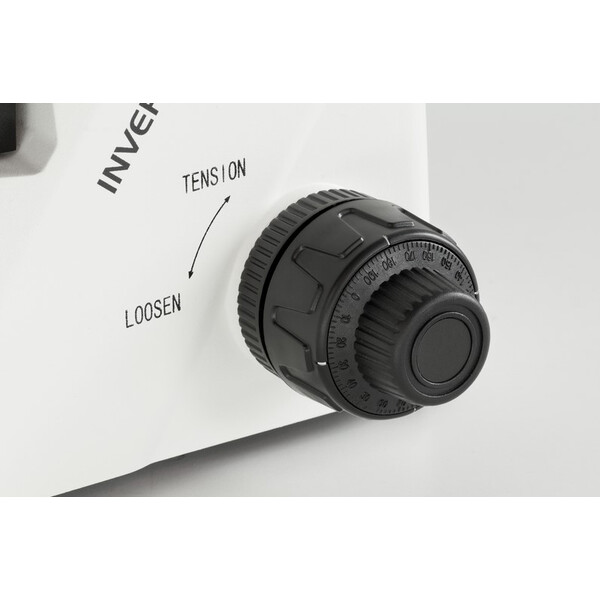 Kern Microscopio invertito OCM 166, FL, PH, trino, inverso, condensatore Abbe N.A. 0,3 fisso, 10x-40x, LED 30W, Al, 100W HBO, Dl