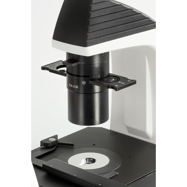 Kern Microscopio invertito OCM 167, FL, PH, trino, Condensatore fisso Abbe N.A. 0,3, 10x-40x, Al, Dl, LED 5W