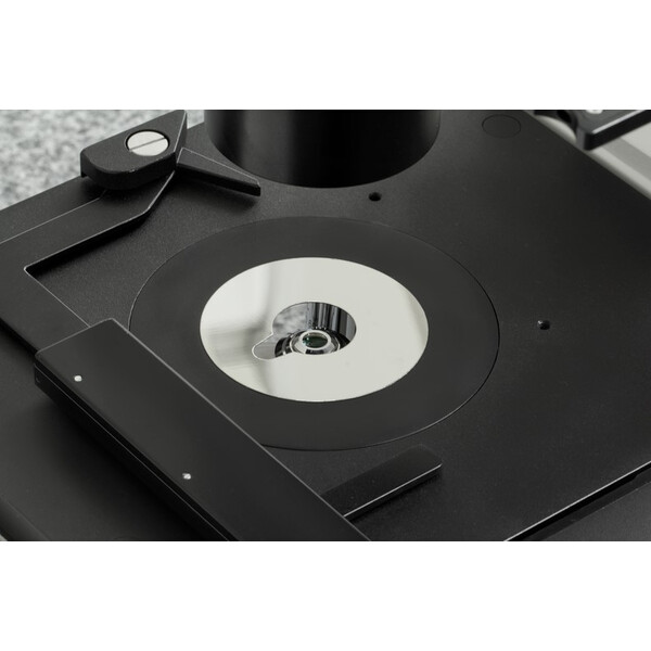 Kern Microscopio invertito OCM 168, FL, PH, trino, condensatore fisso Abbe N.A. 0,3, 10x-40x, LED 5W, Al/Dl