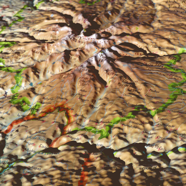 3Dmap Mappa Regionale du Cantal