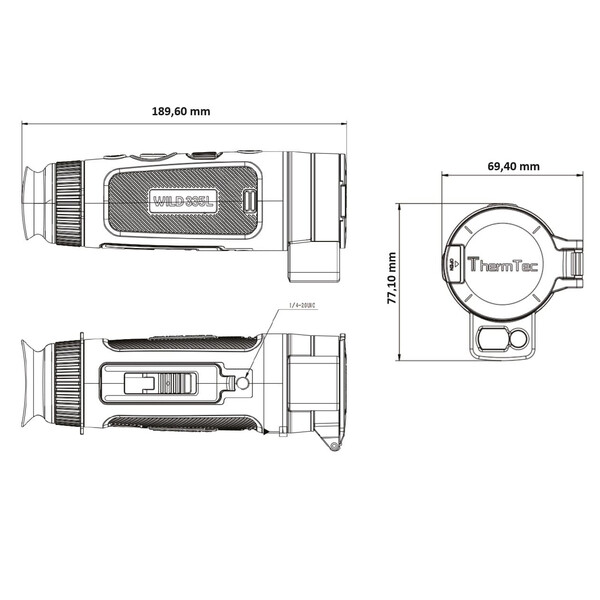 ThermTec Camera termica Wild 335L Laser Rangefinder