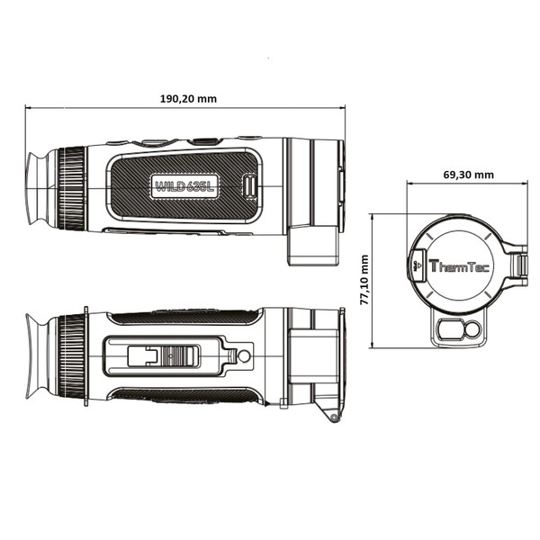 ThermTec Camera termica Wild 635L Laser Rangefinder