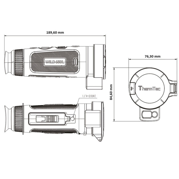 ThermTec Camera termica Wild 650L Laser Rangefinder