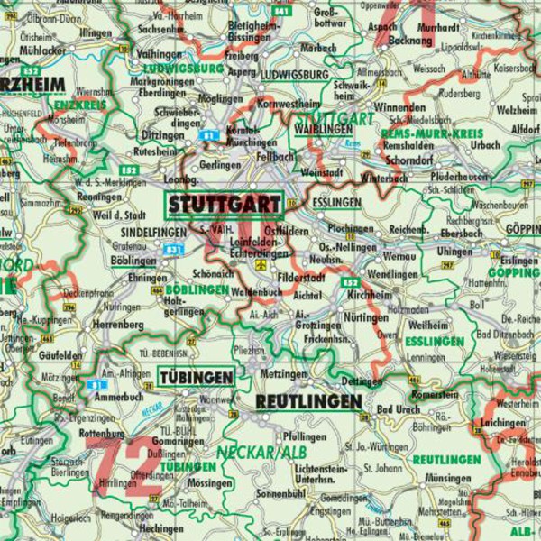 Bacher Verlag Mappa infrastrutturale dell'intera Germania