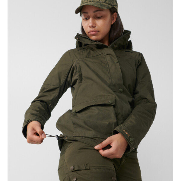 Fjällräven Giacca Forest Hybrid W, 633 Dark Olive, XL