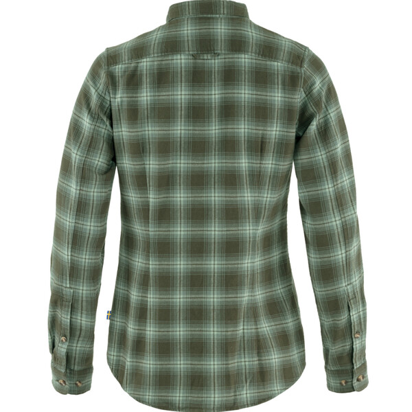 Fjällräven Camicia Övik in flanella W, 662-614 Deep Forest-Patina Green, XS