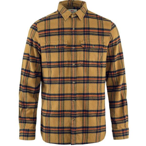 Fjällräven Camicia Övik Heavy Flannel M, 232-215 Buckwheat Brown-Autumn Leaf, M