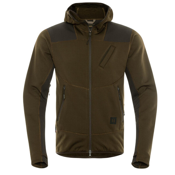 Härkila Felpa con cappuccio Deer Stalker, verde salice/marrone ombra taglia XXL