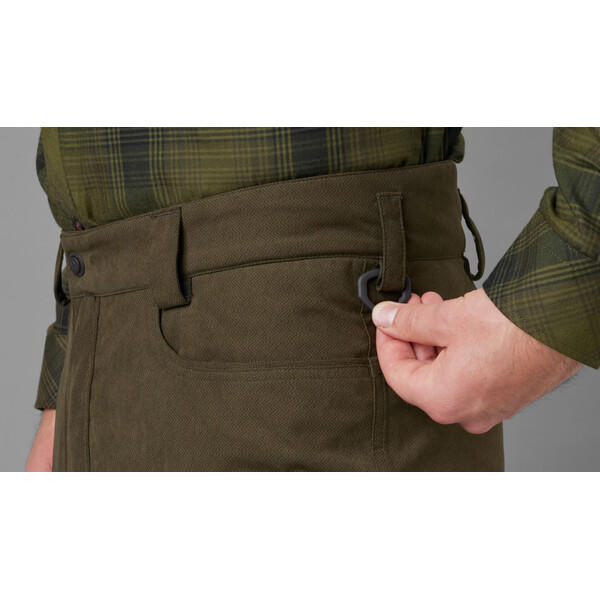 Härkila Pantaloni in pelle Driven Hunt HWS, verde salice/marrone ombra, taglia 48