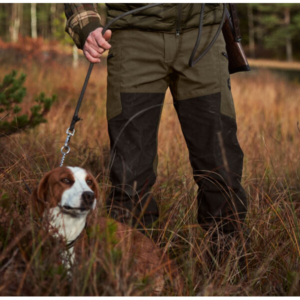 Härkila Pantaloni in pelle Driven Hunt HWS, verde salice/marrone ombra, taglia 48