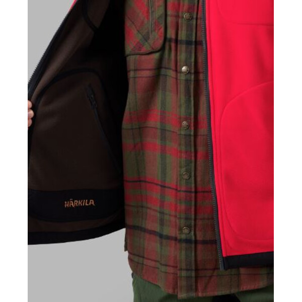 Härkila Gilet in pile Kamko, marrone/rosso taglia L
