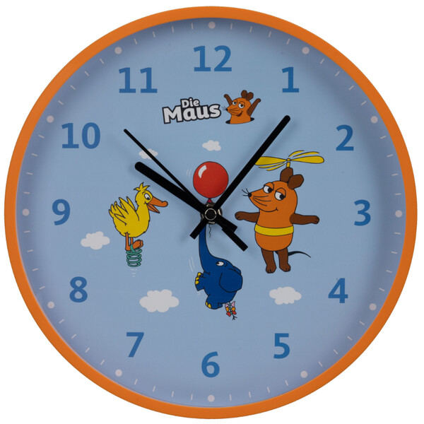 DieMaus Orologio da parete per bambini blu