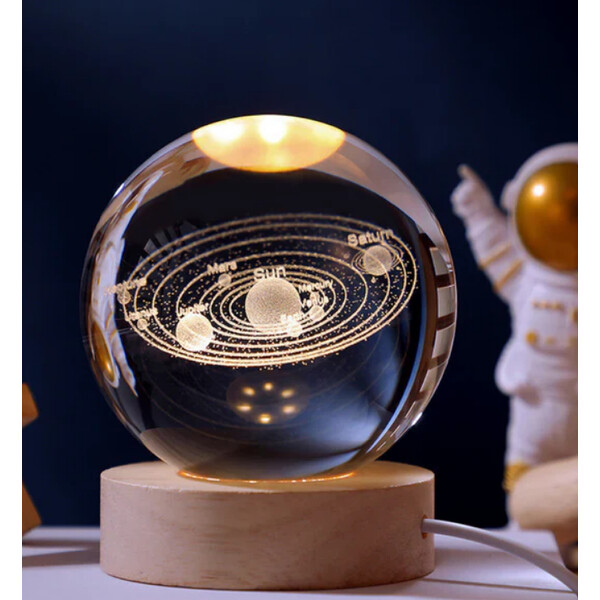Creative Lighting Sistema Solare con sfera di cristallo luminosa