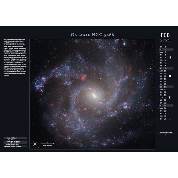 Astronomie-Verlag Calendario Weltraum-Kalender 2025