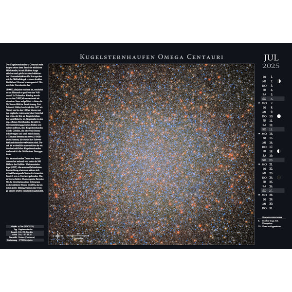 Astronomie-Verlag Calendario Weltraum-Kalender 2025