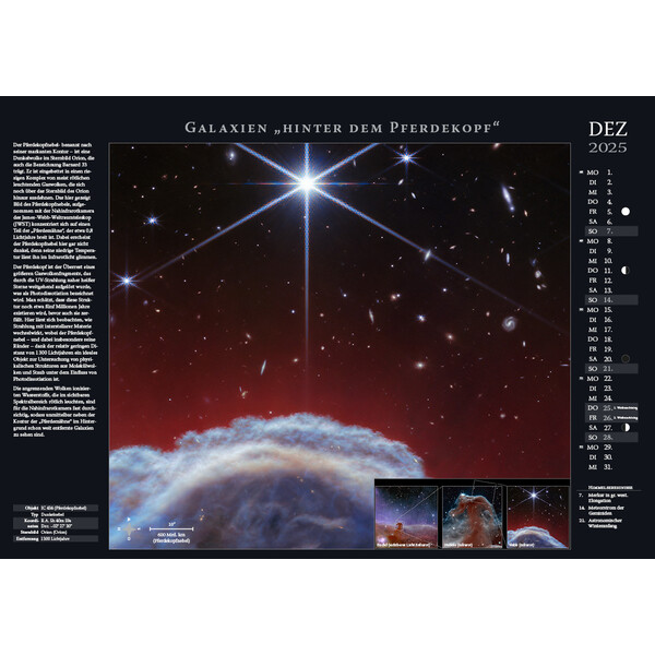Astronomie-Verlag Calendario Weltraum-Kalender 2025