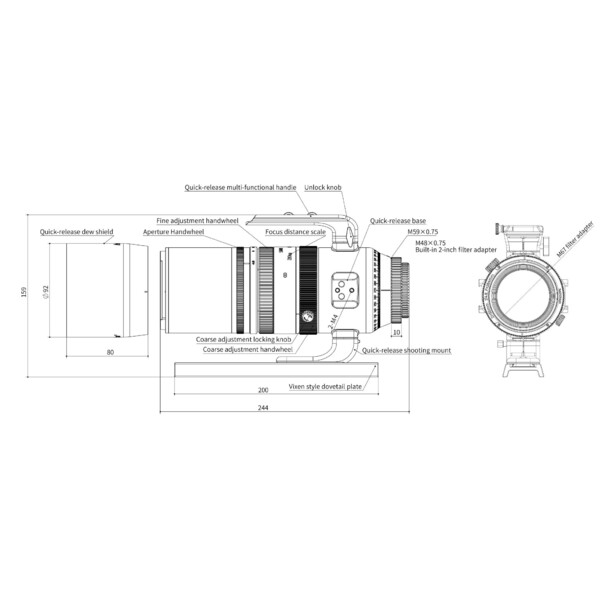 Askar Rifrattore Apocromatico AP 55/264 SQA55 OTA