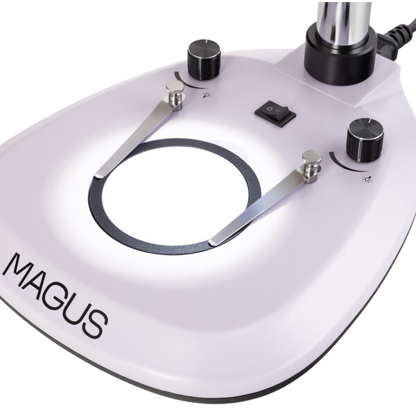 MAGUS Microscopio stereo zoom 8T 6.5x-55x trino Greenough 3W LED