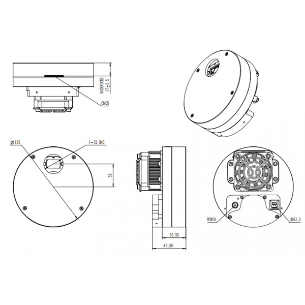 QHY Fotocamera miniCam8 Mono Combo