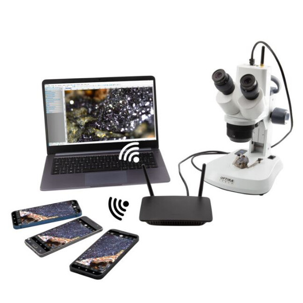 Optika Microscopio , SFX DigitalDigital WI-FI, 10x 20x 40x, LED, Luce trasmessa e riflessa