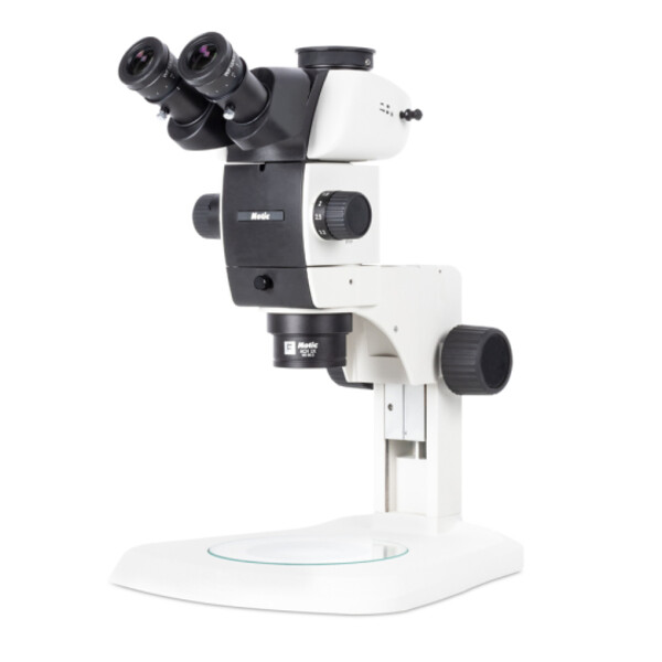 Motic Microscopio stereo zoom SM7TR-P A1X, trino, 8-56X, wd 90 mm, 7:1